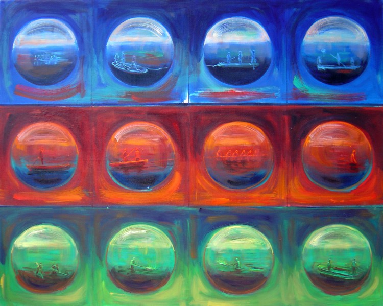 metro, 120x150cm