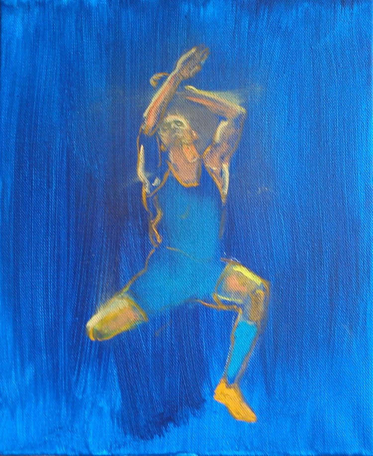 blue atlet 2, 25x30cm
