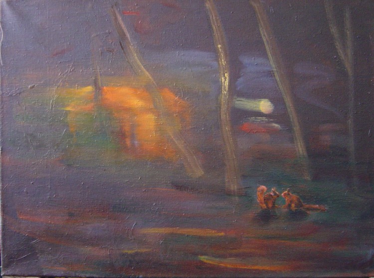 Při měsíčku, 60x80cm