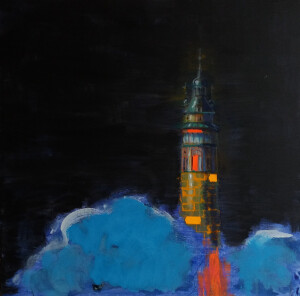 raketoplán, 40x40cm