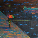 rybář, 100x100cm