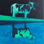 kráva, 30x40cm
