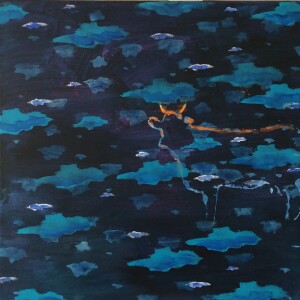 kráva, 40x40cm