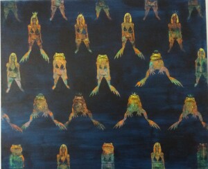 žáby, 100x120cm