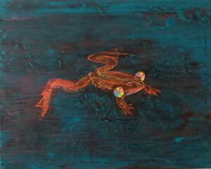 žába, 40x50cm
